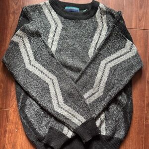 Claybrooke Charcoal and Light Gray Crewneck Sweater
